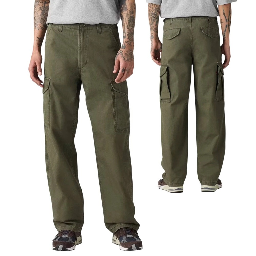 Levi's‎ Men's Forest Green XX Cargo Baggy Tapered Pants Size 31 x 32